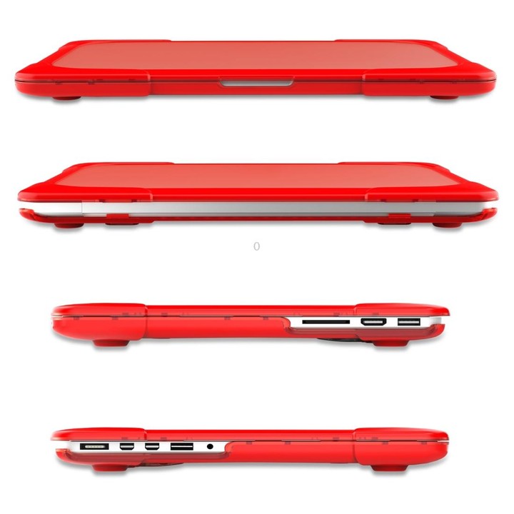 For MacBook Air 13.3 inch A1932 (2018) TPU + PC Two Color Laptop Protective Case(Red)