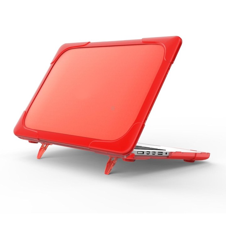 For MacBook Air 13.3 inch A1932 (2018) TPU + PC Two Color Laptop Protective Case(Red)