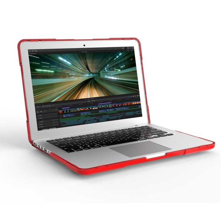 For MacBook Air 13.3 inch A1932 (2018) TPU + PC Two Color Laptop Protective Case(Red)