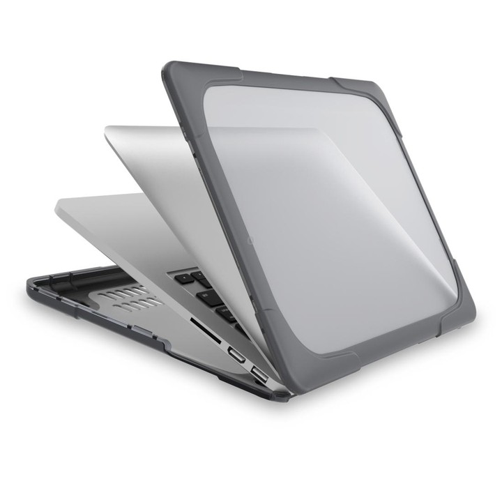 For MacBook Air 13.3 inch A1932 (2018) TPU + PC Two Color Laptop Protective Case(Grey)