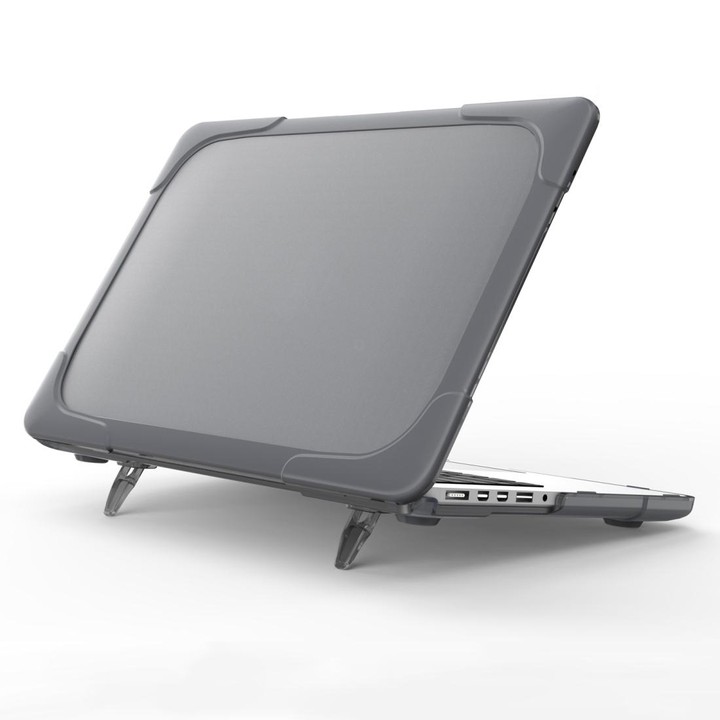 For MacBook Air 13.3 inch A1932 (2018) TPU + PC Two Color Laptop Protective Case(Grey)