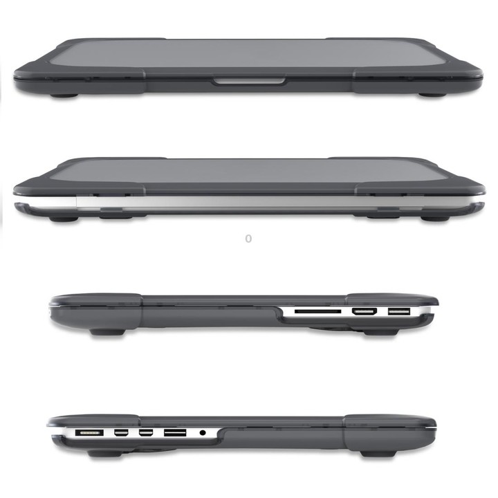 For MacBook Air 13.3 inch A1932 (2018) TPU + PC Two Color Laptop Protective Case(Grey)