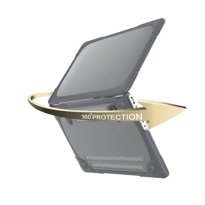 For MacBook Air 13.3 inch A1932 (2018) TPU + PC Two Color Laptop Protective Case(Grey)