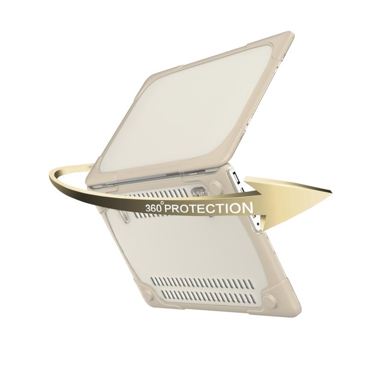 For MacBook Air 13.3 inch A1932 (2018) TPU + PC Two Color Laptop Protective Case(Khaki)