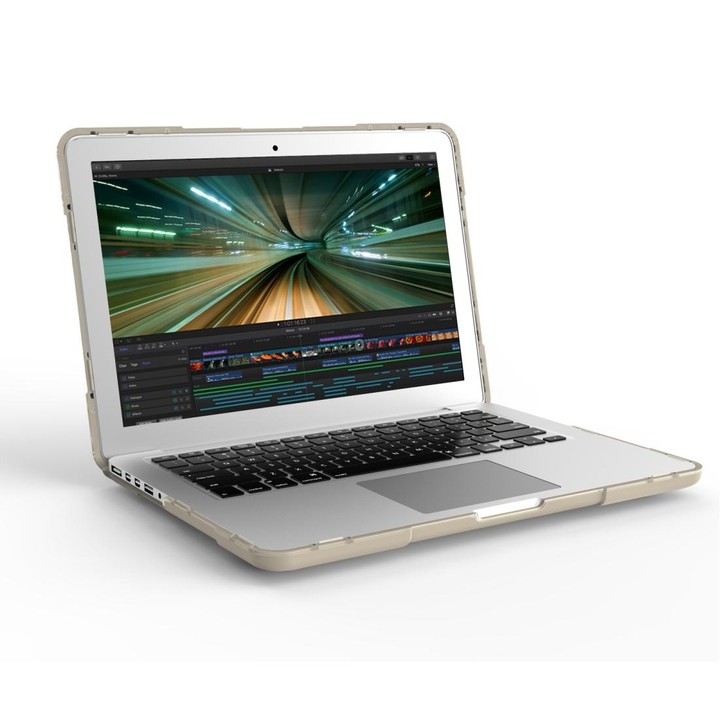 For MacBook Air 13.3 inch A1932 (2018) TPU + PC Two Color Laptop Protective Case(Khaki)