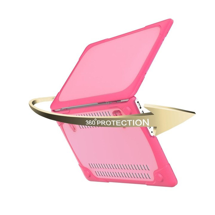 For MacBook Air 13.3 inch A1932 (2018) TPU + PC Two Color Laptop Protective Case(Rose Red)