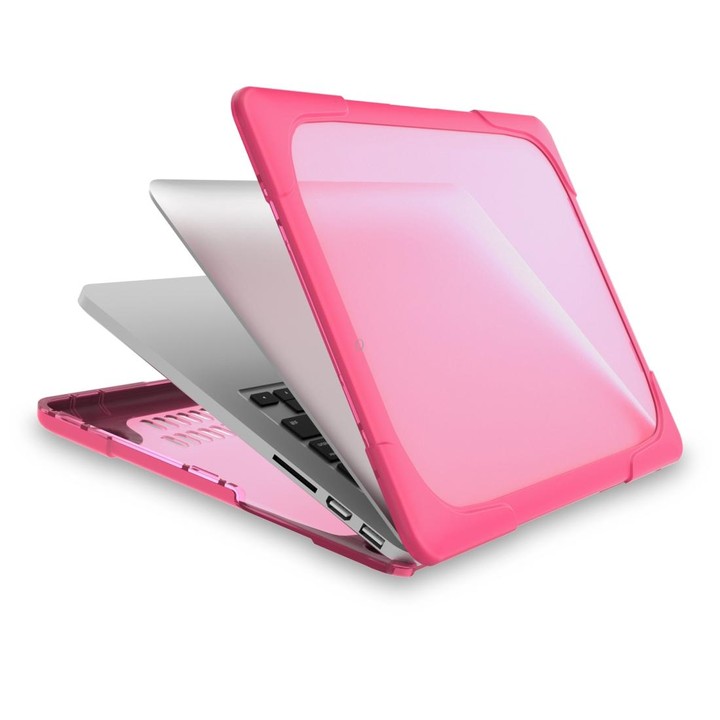 For MacBook Air 13.3 inch A1932 (2018) TPU + PC Two Color Laptop Protective Case(Rose Red)