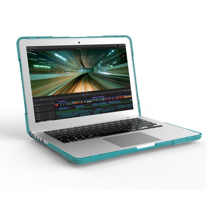 For MacBook Air 13.3 inch A1932 (2018) TPU + PC Two Color Laptop Protective Case(Sky Blue)