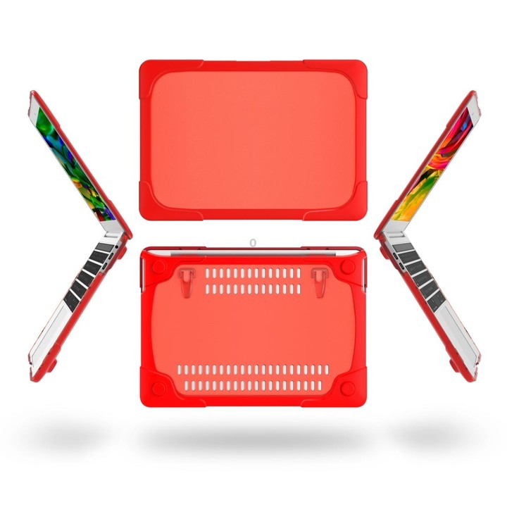 For MacBook Pro 13.3 inch with Touch Bar (A2159 / A1989) TPU + PC Two Color Laptop Protective Case(Red)