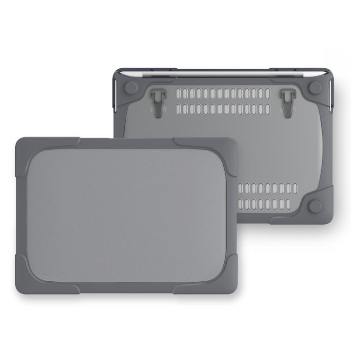 For MacBook Pro 13.3 inch with Touch Bar (A2159 / A1989) TPU + PC Two Color Laptop Protective Case(Grey)