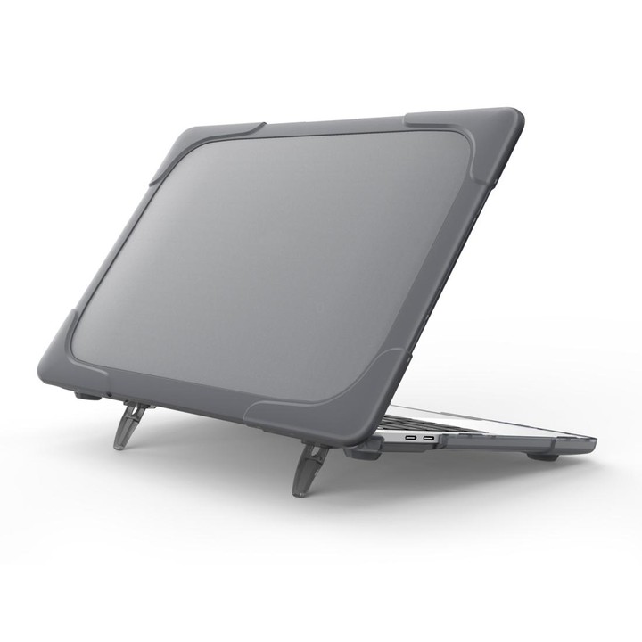 For MacBook Pro 13.3 inch with Touch Bar (A2159 / A1989) TPU + PC Two Color Laptop Protective Case(Grey)