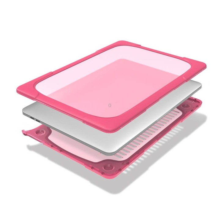 For MacBook Pro 13.3 inch with Touch Bar (A2159 / A1989) TPU + PC Two Color Laptop Protective Case(Rose Red)