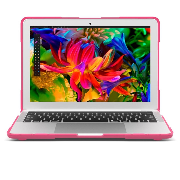 For MacBook Pro 13.3 inch with Touch Bar (A2159 / A1989) TPU + PC Two Color Laptop Protective Case(Rose Red)