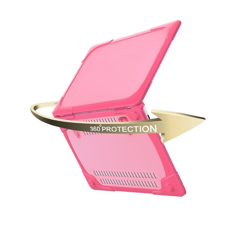 For MacBook Pro 13.3 inch with Touch Bar (A2159 / A1989) TPU + PC Two Color Laptop Protective Case(Rose Red)