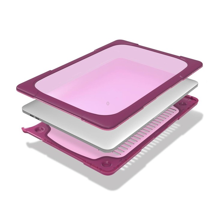 For MacBook Pro 13.3 inch with Touch Bar (A2159 / A1989) TPU + PC Two Color Laptop Protective Case(Purple)