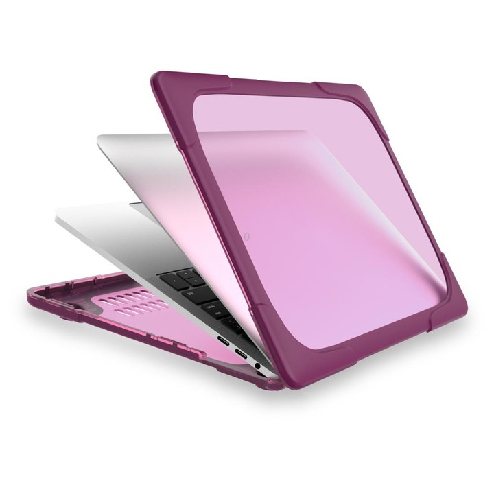 For MacBook Pro 13.3 inch with Touch Bar (A2159 / A1989) TPU + PC Two Color Laptop Protective Case(Purple)