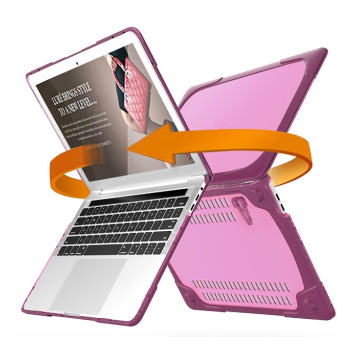 For MacBook Pro 13.3 inch with Touch Bar (A2159 / A1989) TPU + PC Two Color Laptop Protective Case(Purple)