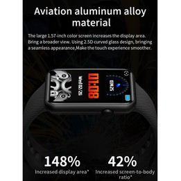 HT5 1.57 inch IPS Touch Screen IP68 Waterproof Smart Watch, Support Sleep Monitoring / Heart Rate Monitoring / Body Temperature