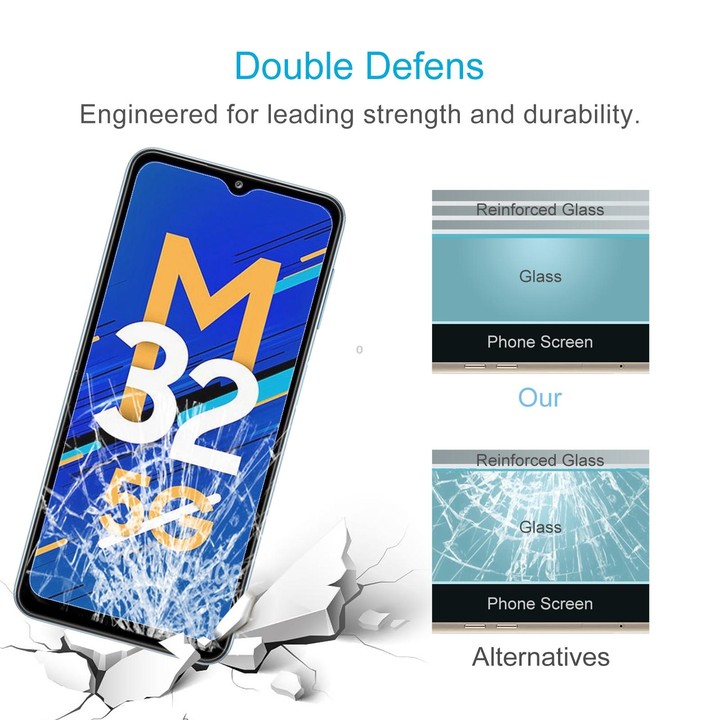 For Samsung Galaxy M32 5G 10 PCS 0.26mm 9H 2.5D Tempered Glass Film