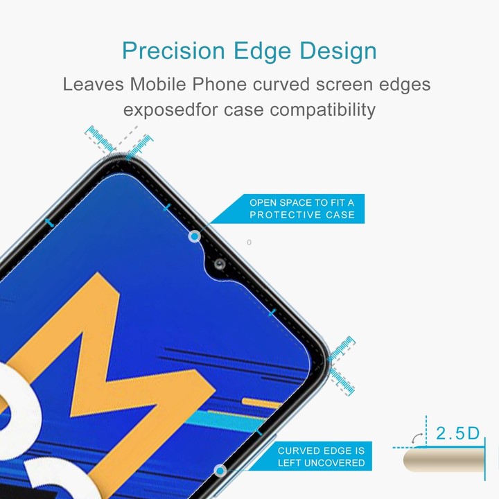 For Samsung Galaxy M32 5G 50 PCS 0.26mm 9H 2.5D Tempered Glass Film