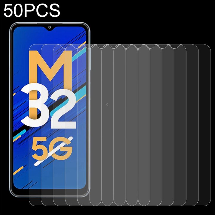 For Samsung Galaxy M32 5G 50 PCS 0.26mm 9H 2.5D Tempered Glass Film