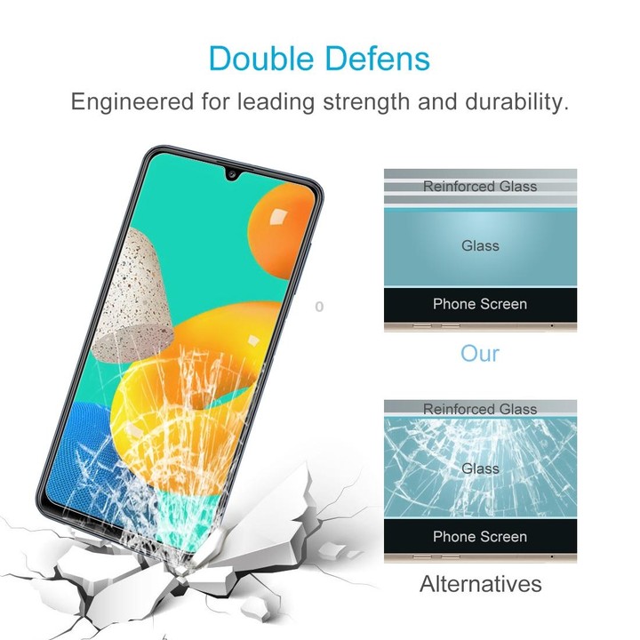 For Samsung Galaxy M32 4G 50 PCS 0.26mm 9H 2.5D Tempered Glass Film