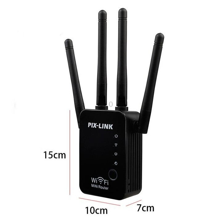Wireless Smart WiFi Router Repeater with 4 WiFi Antennas, Plug Specification:EU Plug(White)