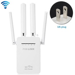 Wireless Smart WiFi Router Repeater with 4 WiFi Antennas, Plug Specification:US Plug(White)