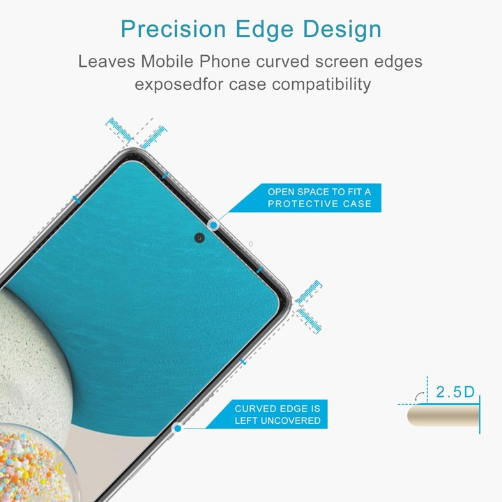 50 PCS 0.26mm 9H 2.5D Tempered Glass Film For Samsung Galaxy A53