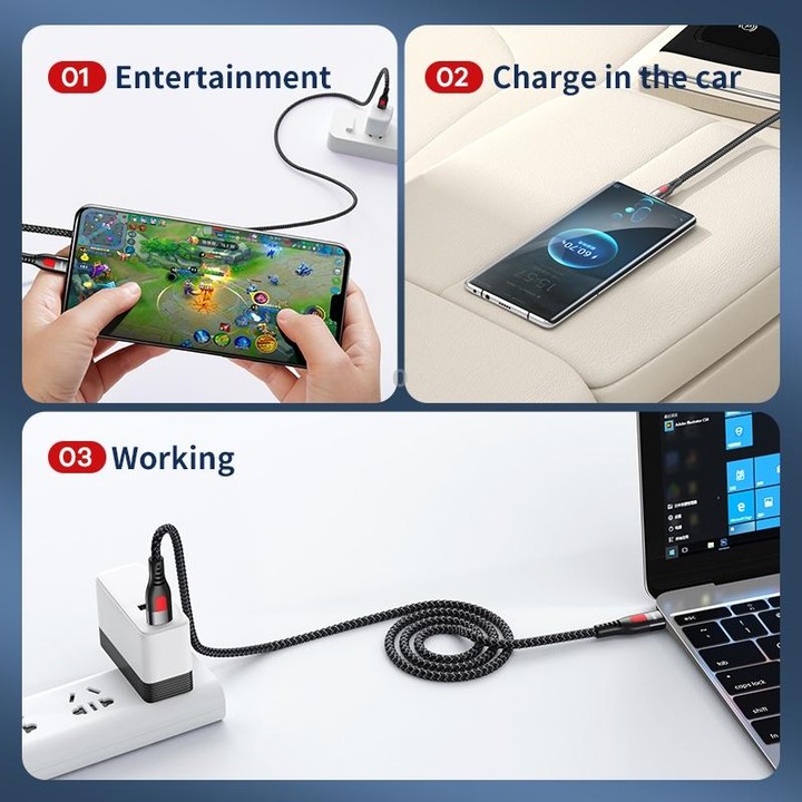 REMAX RC-195 Lesu Series PD 65W USB-C / Type-C to USB-C / Type-C Fast Charging Data Cable, Cable Length: 1m(Black)
