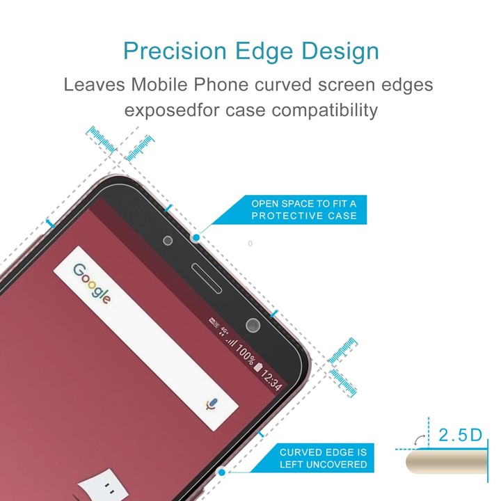 50 PCS 0.26mm 9H 2.5D Tempered Glass Film For Samsung Galaxy Feel 2