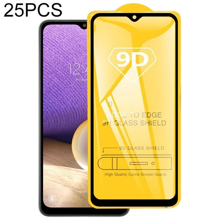 25 PCS 9D Full Glue Screen Tempered Glass Film For Samsung Galaxy A32 5G