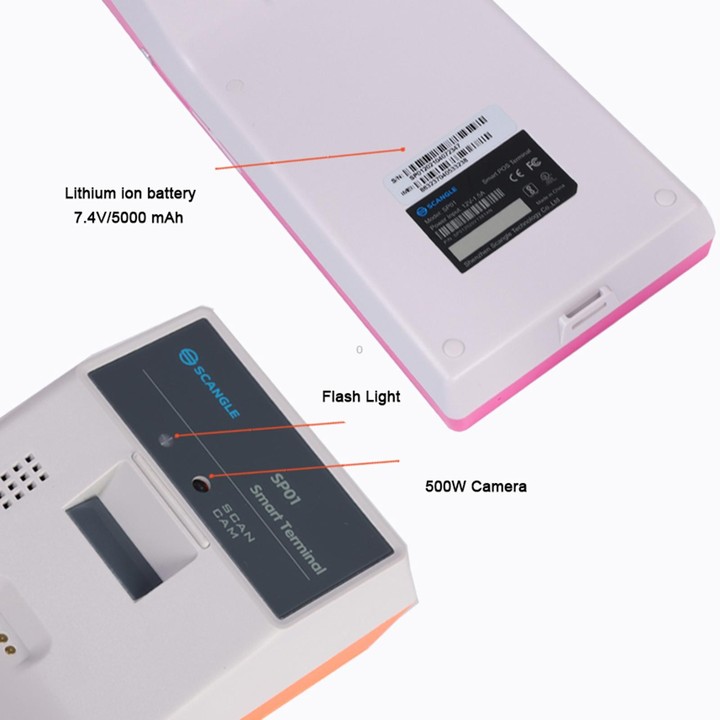 SGT-SP01 5.5 inch HD Screen Handheld POS Receipt Printer, Suit Version, EU Plug(Orange)