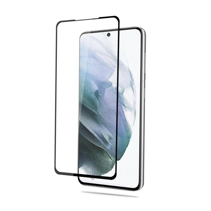 For Samsung Galaxy S22+ 5G mocolo 0.33mm 9H 2.5D Full Glue Silk Print Tempered Glass Film(Black)