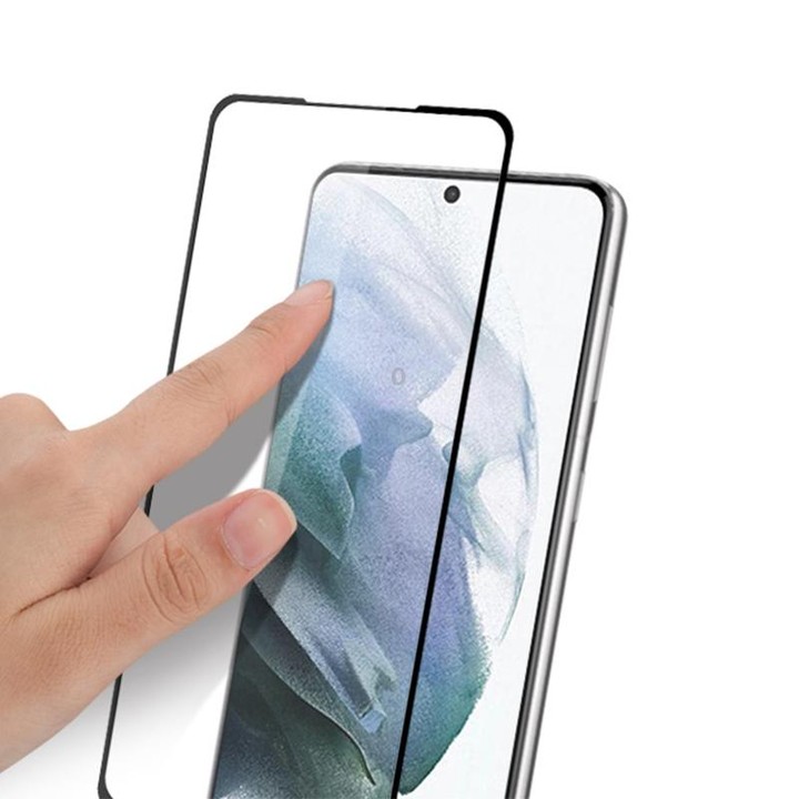 For Samsung Galaxy S22 5G mocolo 0.33mm 9H 2.5D Full Glue Silk Print Tempered Glass Film(Black)