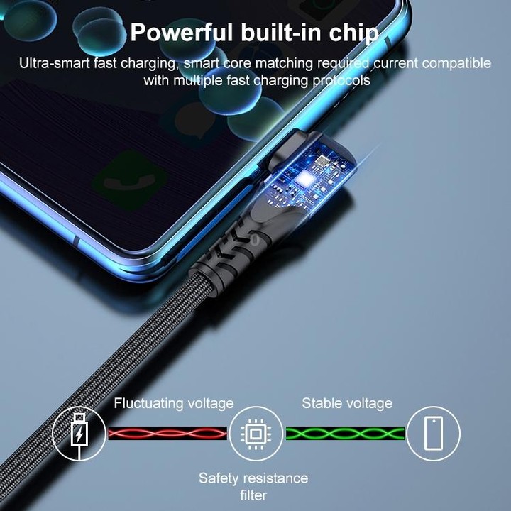 6A 66W USB to USB-C / Type-C Elbow Mobile Phone Game Fast Data Cable, Length:0.5m(Black)