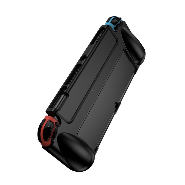 Anti-slip and Shockproof Game Console TPU Protective Cover for Nintendo Switch OLED(Black)