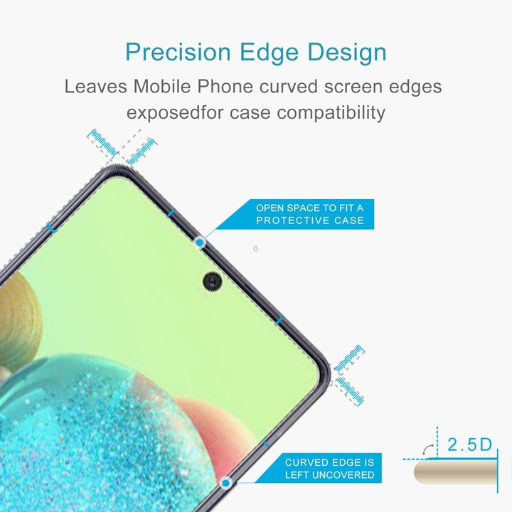 50 PCS 0.26mm 9H 2.5D Tempered Glass Film For Samsung Galaxy A73