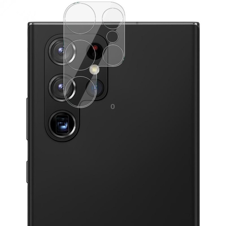 For Samsung Galaxy S22 Ultra 5G imak Integrated Rear Camera Lens Tempered Glass Film with Lens Cap