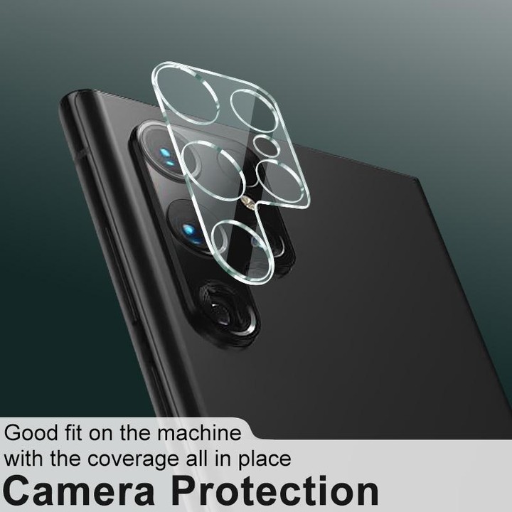 For Samsung Galaxy S22 Ultra 5G imak Integrated Rear Camera Lens Tempered Glass Film with Lens Cap