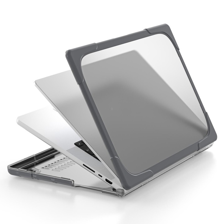 TPU + PC Two Color Laptop Protective Case For MacBook Pro 14.2 inch A2442 2021(Grey)