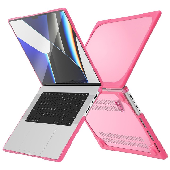TPU + PC Two Color Laptop Protective Case For MacBook Pro 14.2 inch A2442 2021(Rose Red)
