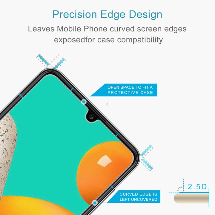 50 PCS 0.26mm 9H 2.5D Tempered Glass Film For Samsung Galaxy M33 5G