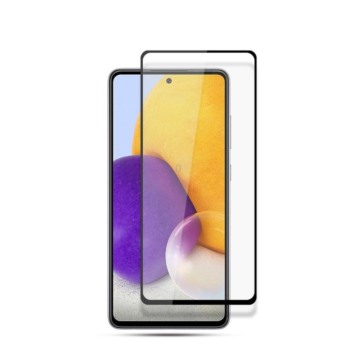 mocolo 0.33mm 9H 2.5D Full Glue Silk Print Tempered Glass Film For Samsung Galaxy A73 5G(Black)
