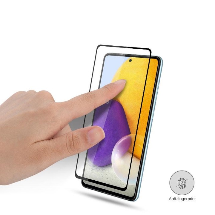mocolo 0.33mm 9H 2.5D Full Glue Silk Print Tempered Glass Film For Samsung Galaxy A73 5G(Black)
