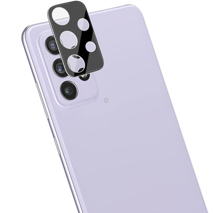 imak Integrated Rear Camera Lens Tempered Glass Film with Lens Cap Black Version For Samsung Galaxy A73
