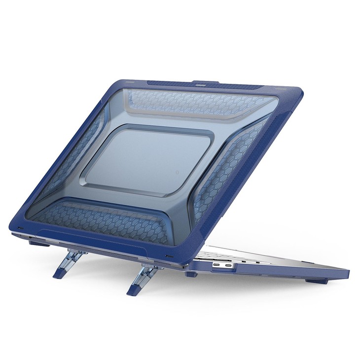 PC + TPU Honeycomb Laptop Protective Case For MacBook Pro 13.3 inch A2338 / A2289 / A2251 (2020)(Sapphire Blue)