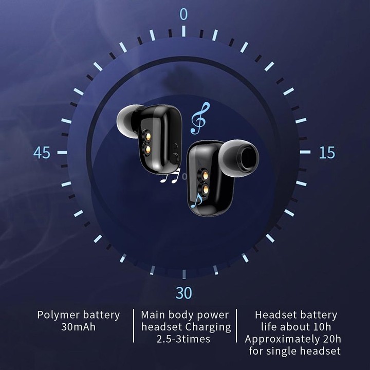 X8 1.69 inch IPS Screen Smart Watch TWS Earbuds, Support Bluetooth Call(Black)