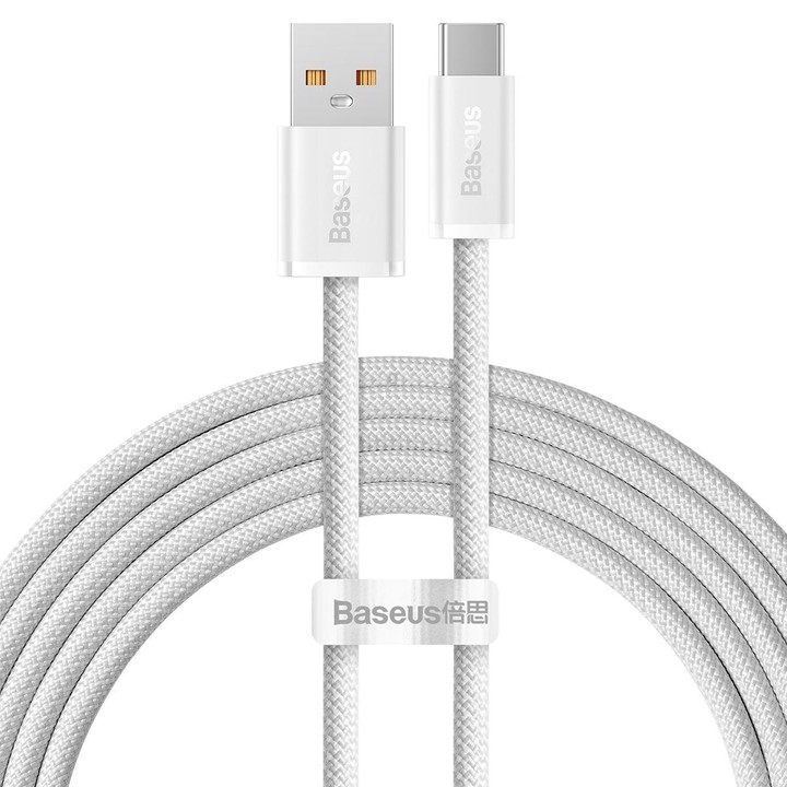 Baseus 100W USB to Type-C / USB-C Dynamic Series Fast Charging Data Cable, Length:2m(White)