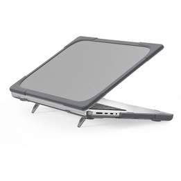 TPU + PC Two-color Anti-fall Laptop Protective Case For MacBook Pro 16.2 inch A2485 2021(Grey)